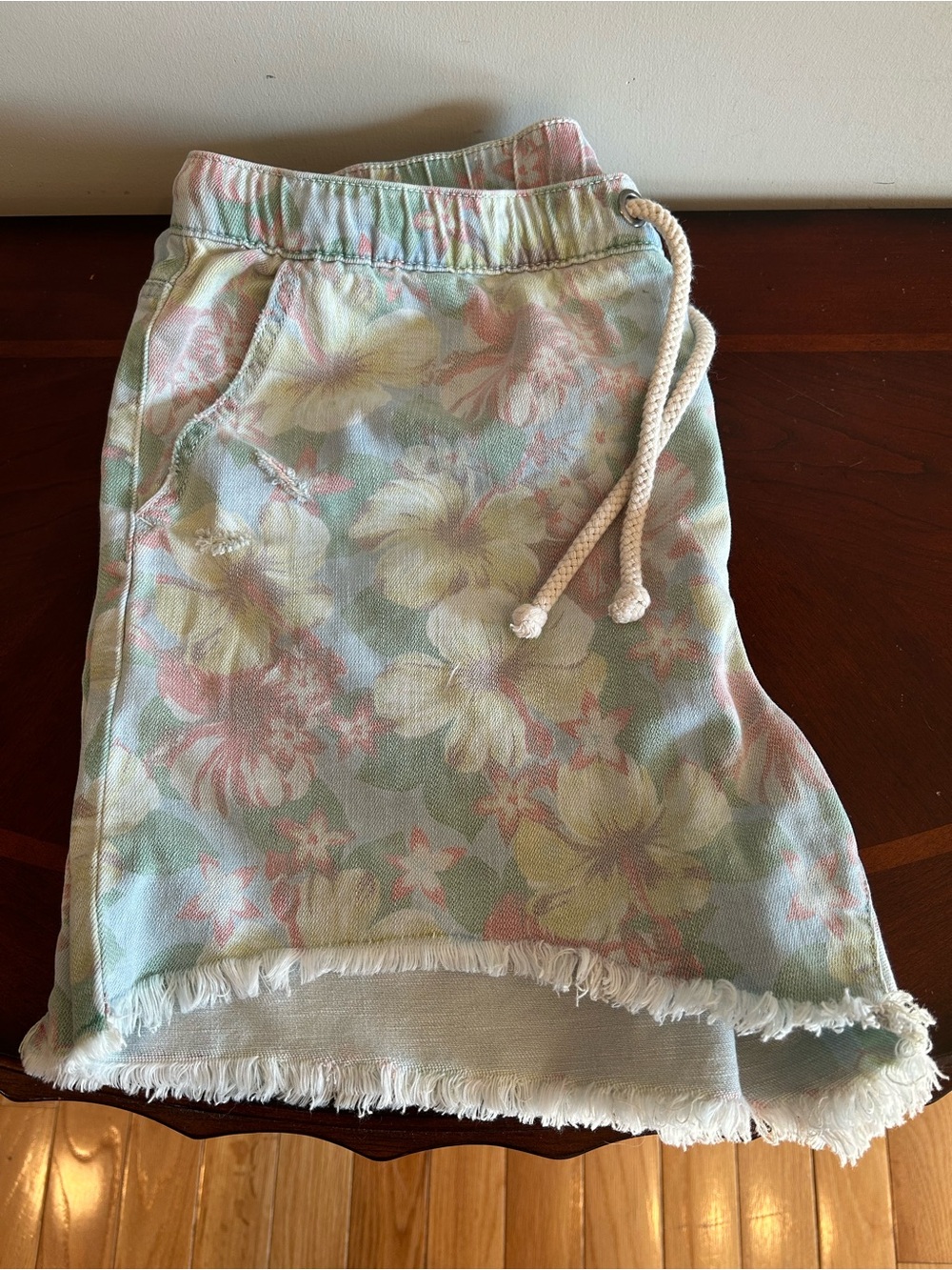 Aerie Pastel Floral Drawstring Waist Shorts